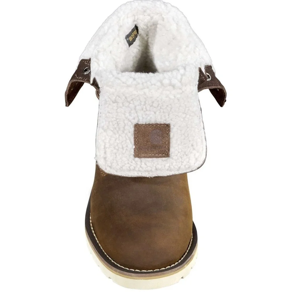 Carhartt Sherpa-Lined Insulated Waterproof Wedge Work Boots Women's Size 10M‎